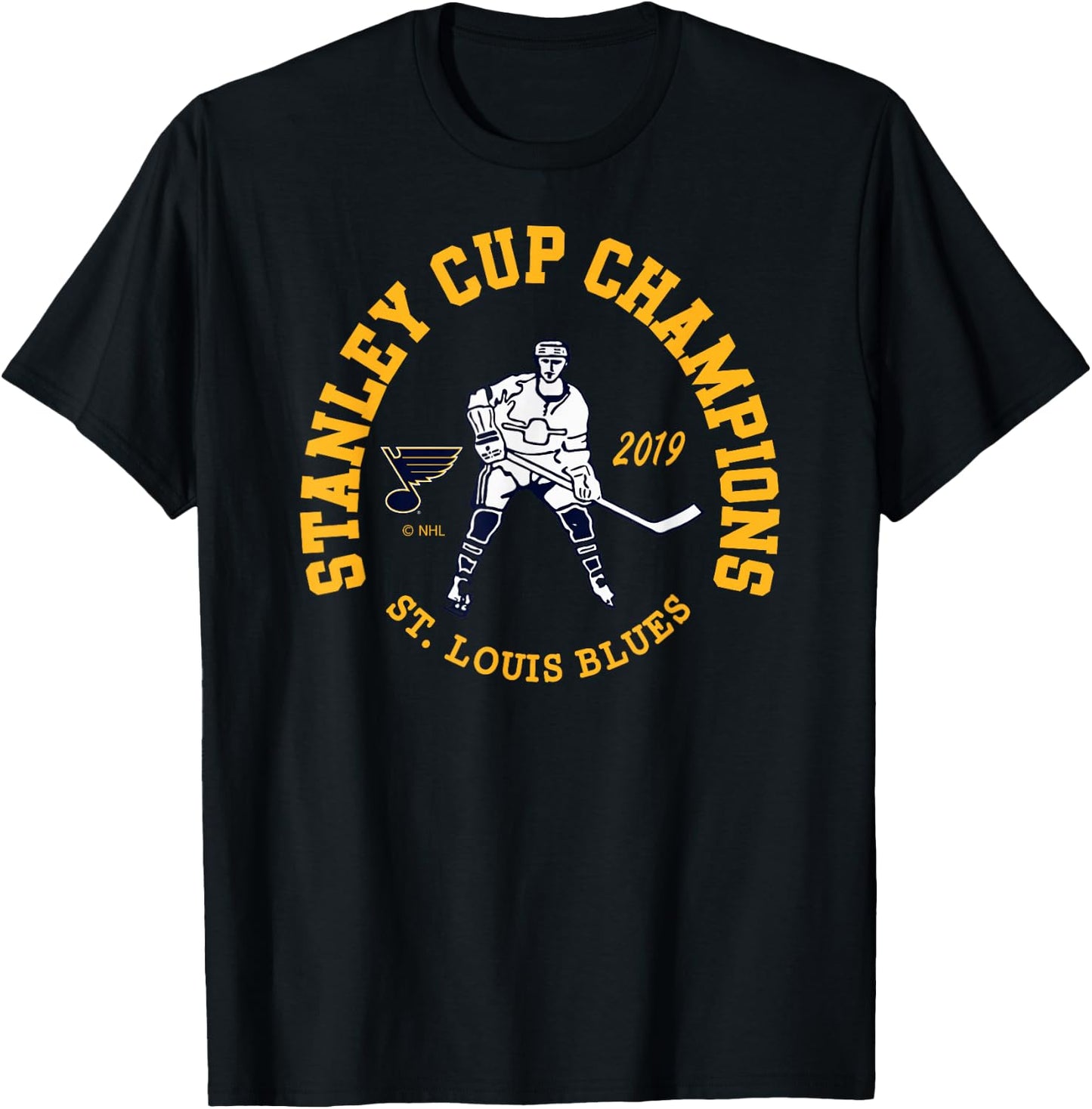 St. Louis Blues Stanley Cup Champions 2019 Royal T-Shirt - T-Shirt | Black