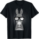 Funny Donkey Card Player With Seven Deuce T-Shirt - T-Shirt | Black