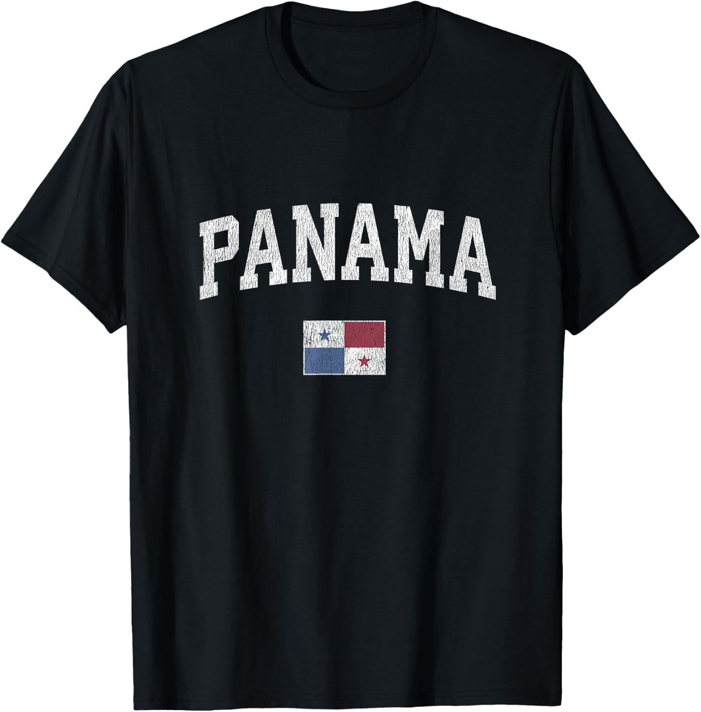 Panama Vintage Sports Design Panamanian Flag T-Shirt - T-Shirt | Black