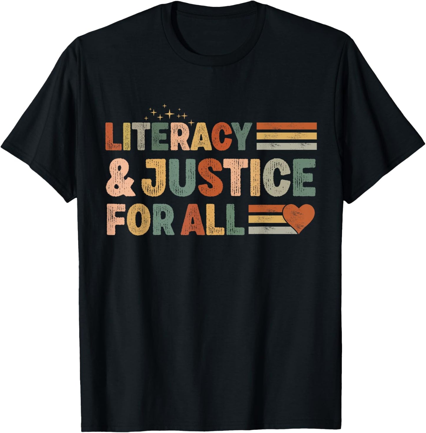 Literacy and Justice for all stop book Banning Banned Books T-Shirt - T-Shirt | Black