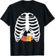 Halloween Funny Beer & Steak Costume Skeleton Rib Cage Gifts T-Shirt - T-Shirt | Black