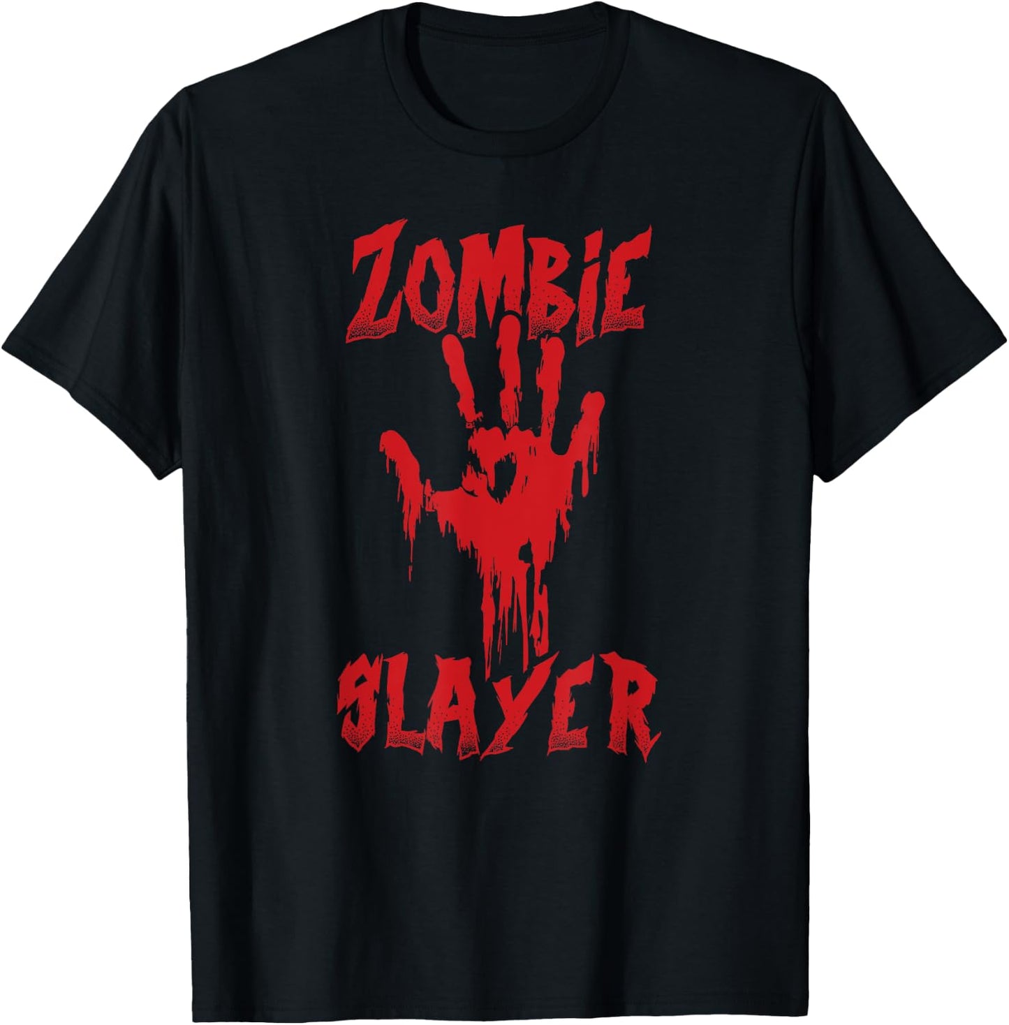 Zombie Slayer Bloody Hand Hunting Zombies Halloween T-Shirt - T-Shirt | Black