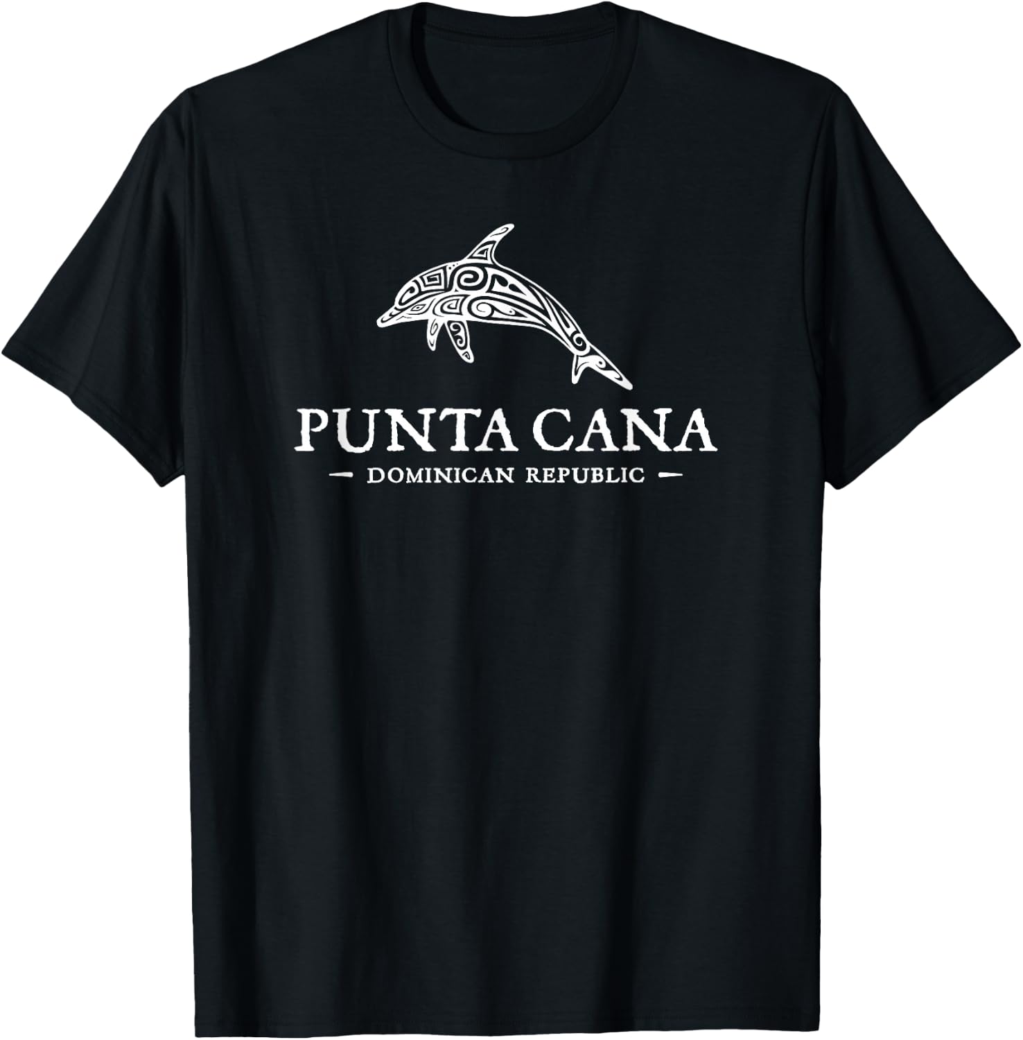 Punta Cana Dominican Republic Dolphin Souvenir T-Shirt - T-Shirt | Black