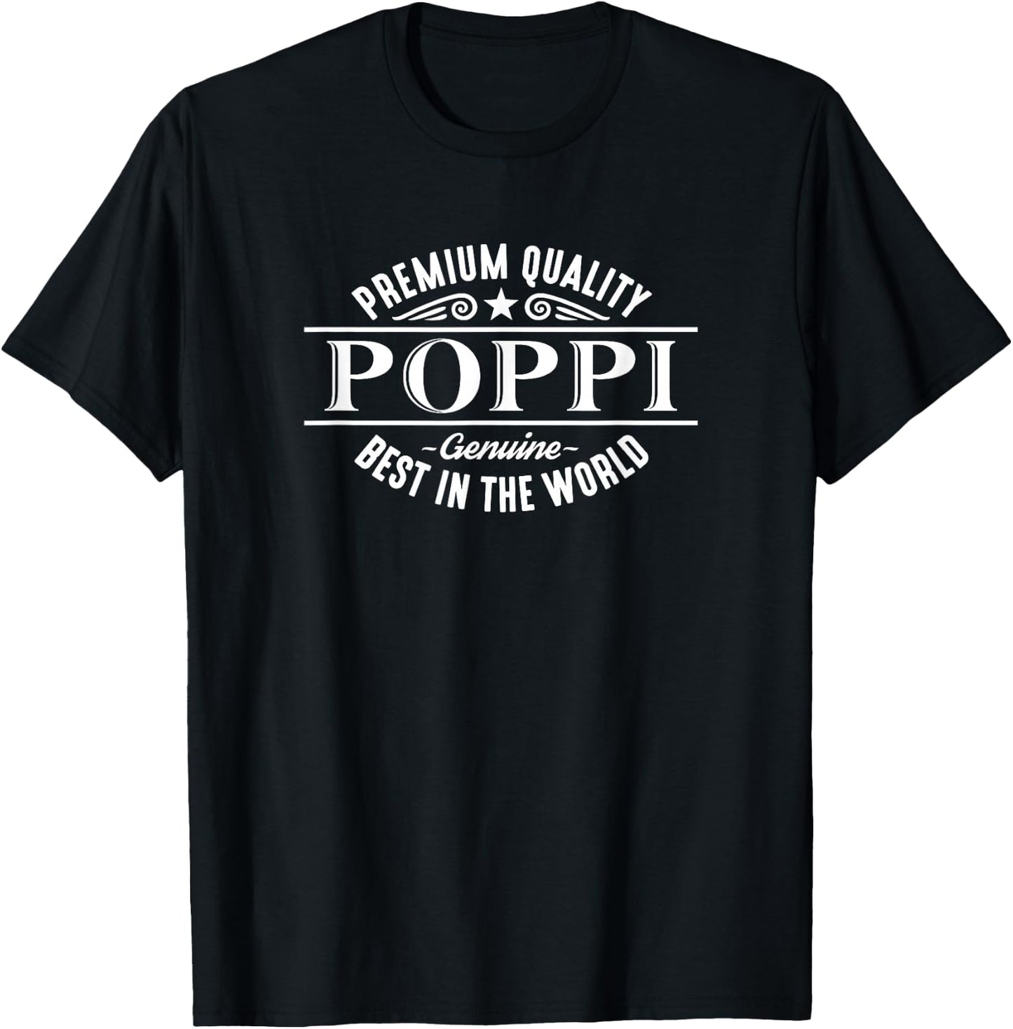 Premium Quality Poppi Grandpa T-Shirt - T-Shirt | Black