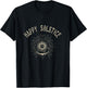 Happy Solstice Winter Sun Holiday Celestial Christmas Gift T-Shirt - T-Shirt | Black