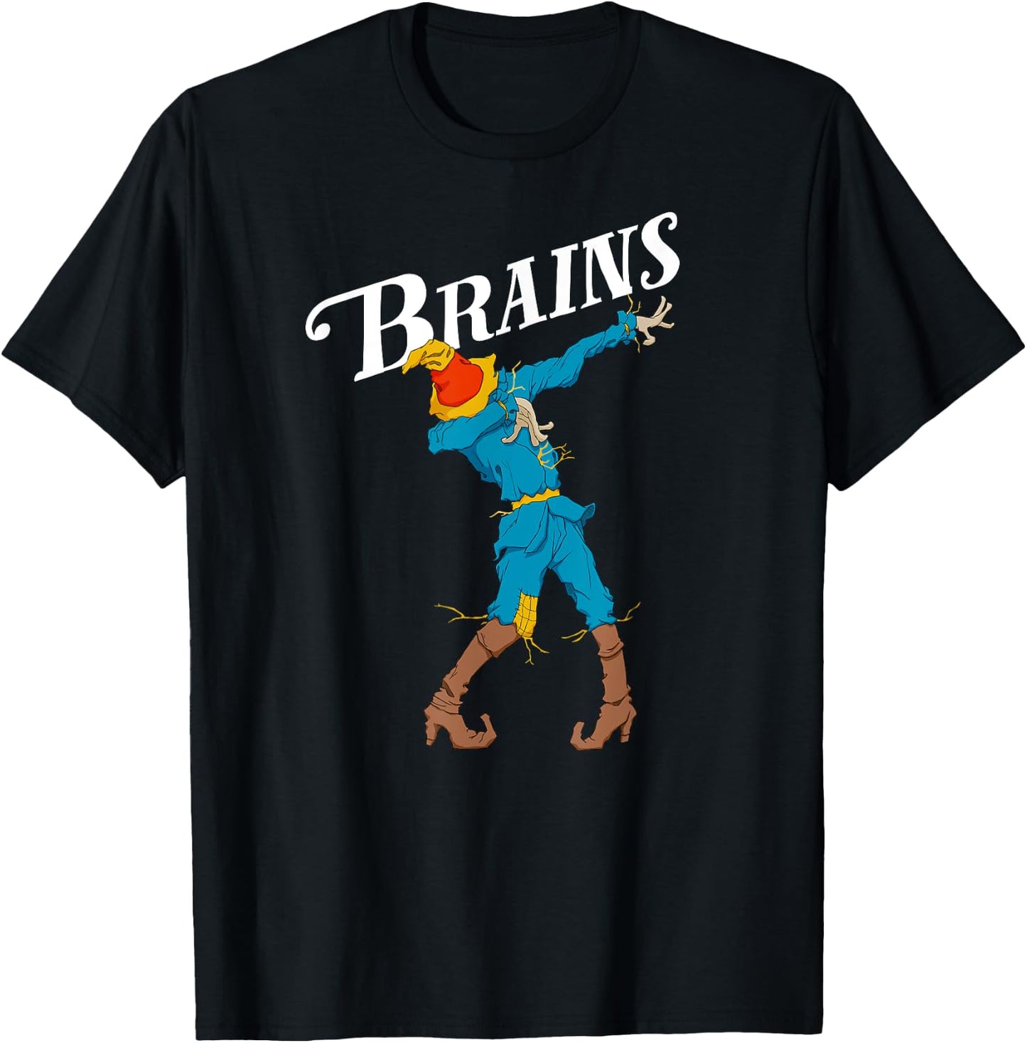 OZ Dabbing Scarecrow Brain Shirt Art-Classic Wizard Of Oz T-Shirt - T-Shirt | Black
