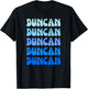 Duncan Retro Name Stack Design T-Shirt - T-Shirt | Black