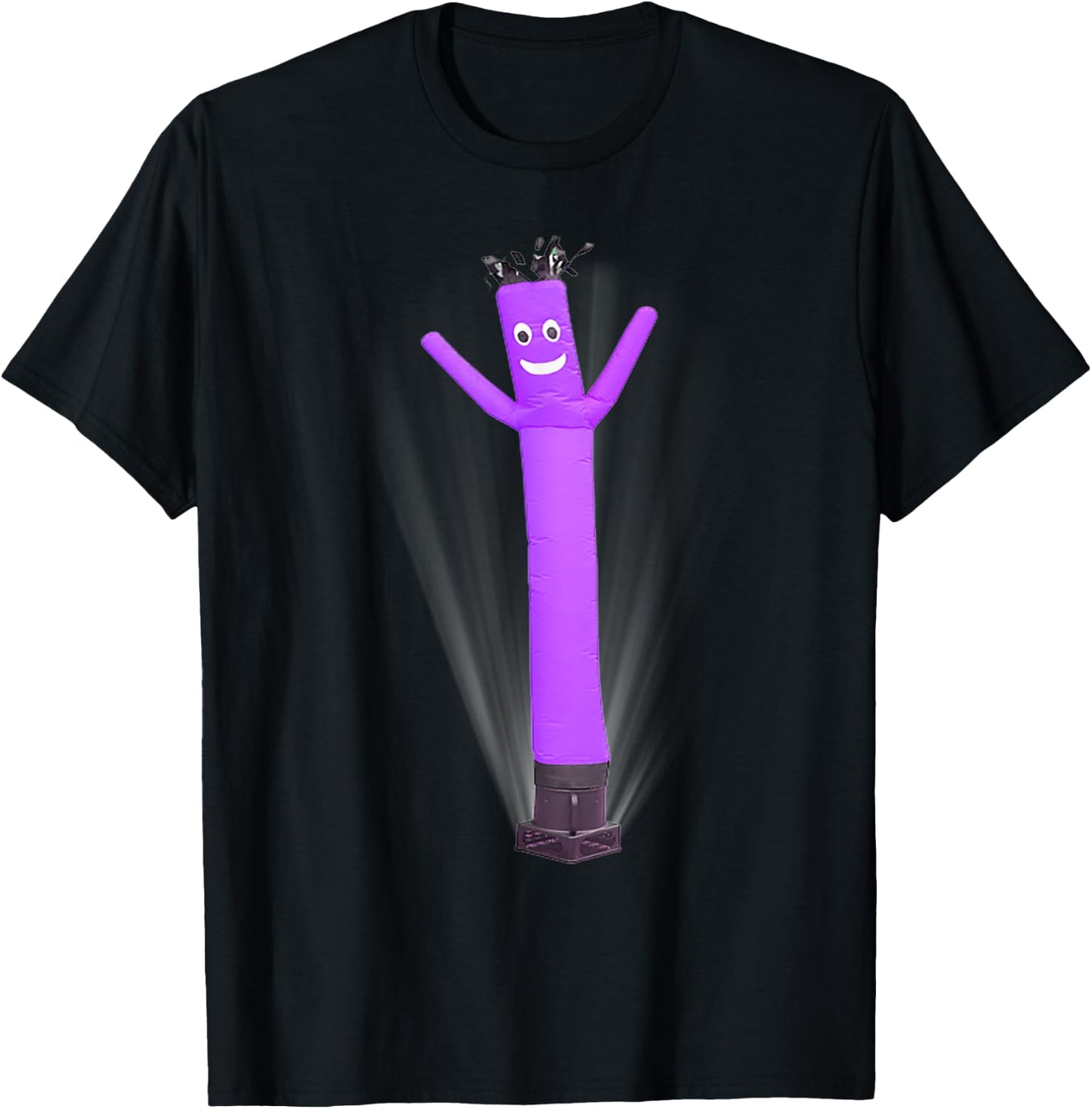Wacky Waving Inflatable Tube Man Air Dancer Purple T-Shirt - T-Shirt | Black