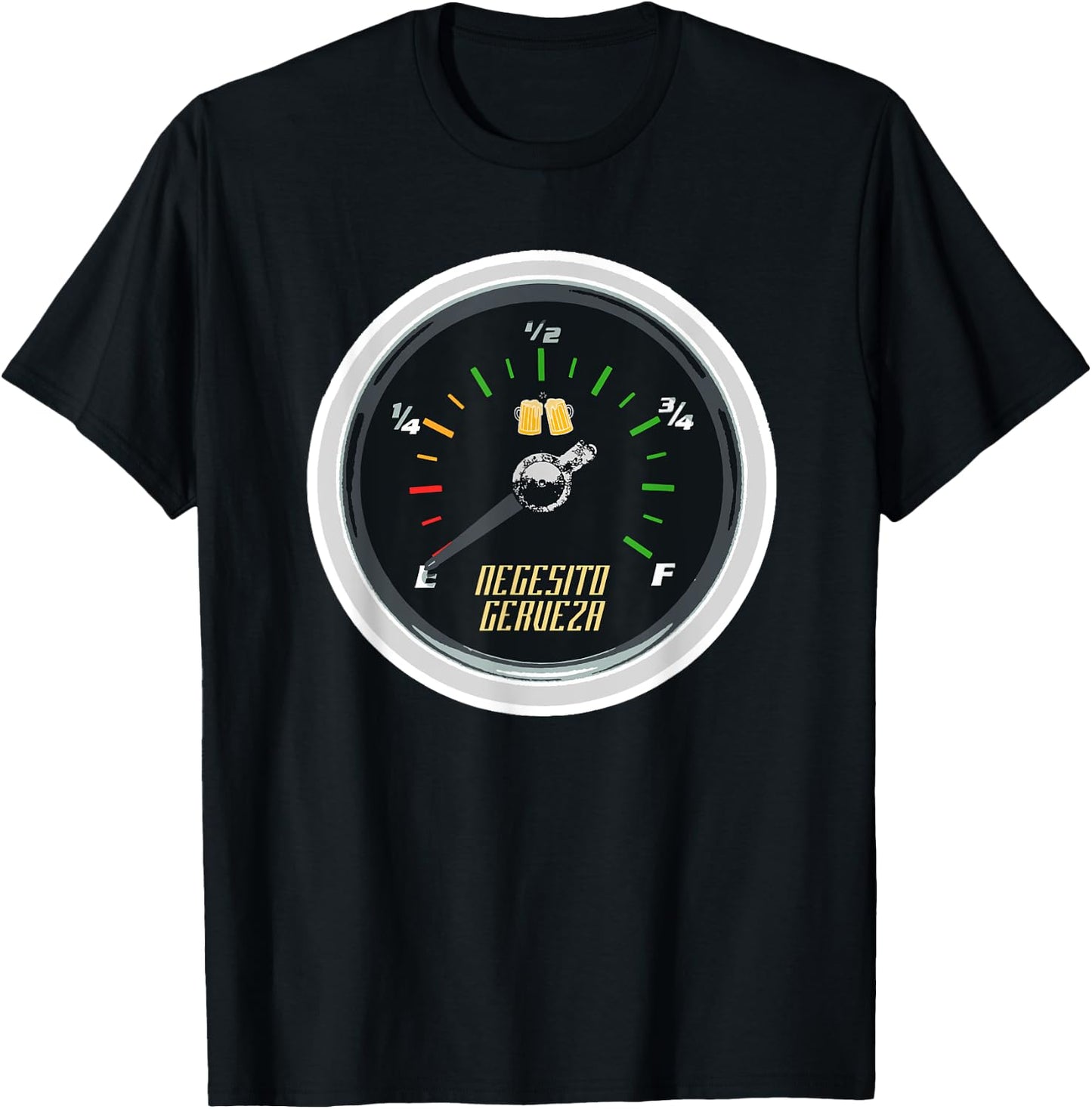 Funny Necesito Cerveza Graphic Spanish Beer Lover Men Women T-Shirt - T-Shirt | Black