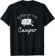 Queen of The Camper - RV Camper Road Trip Shirt T-Shirt - T-Shirt | Black