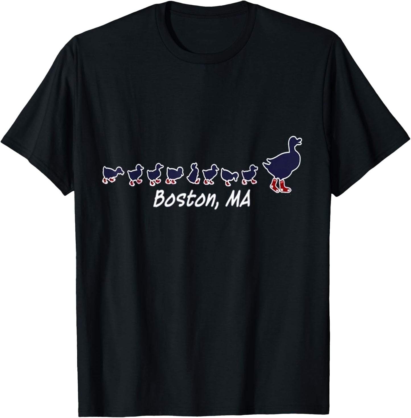 Boston Ducks On The Common cute shirt gift T-Shirt - T-Shirt | Black