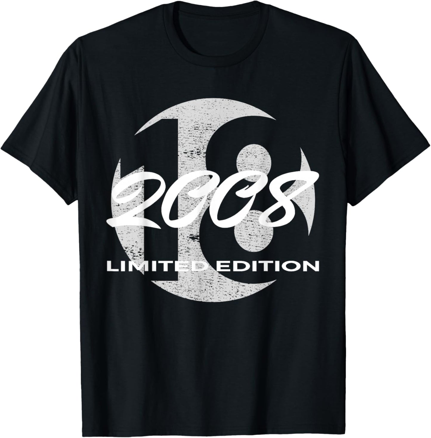 18th Birthday Girl boy 18 Years 2008 Funny Gift T-Shirt - T-Shirt | Black