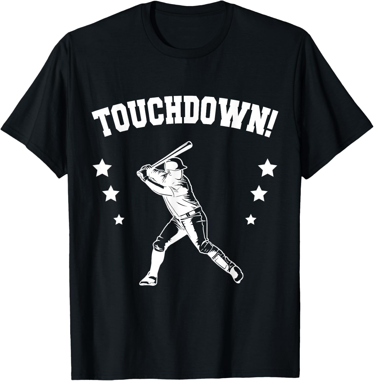 Touchdown Football Baseball Mix Wrong Sports T-Shirt - T-Shirt | Black
