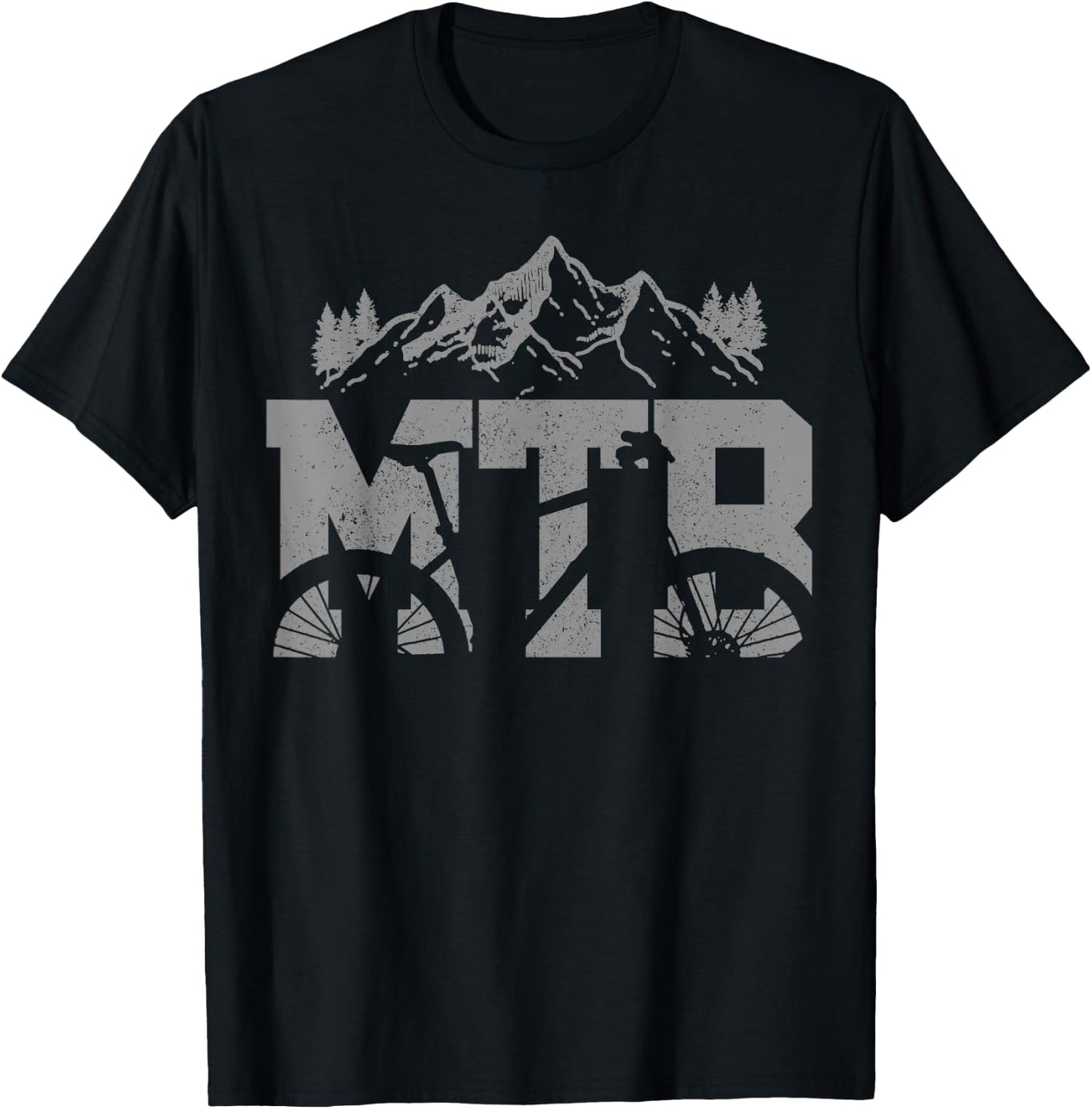 MTB Mountain Bike Bicycle Mountain Biking Biker Gift T-Shirt - T-Shirt | Black