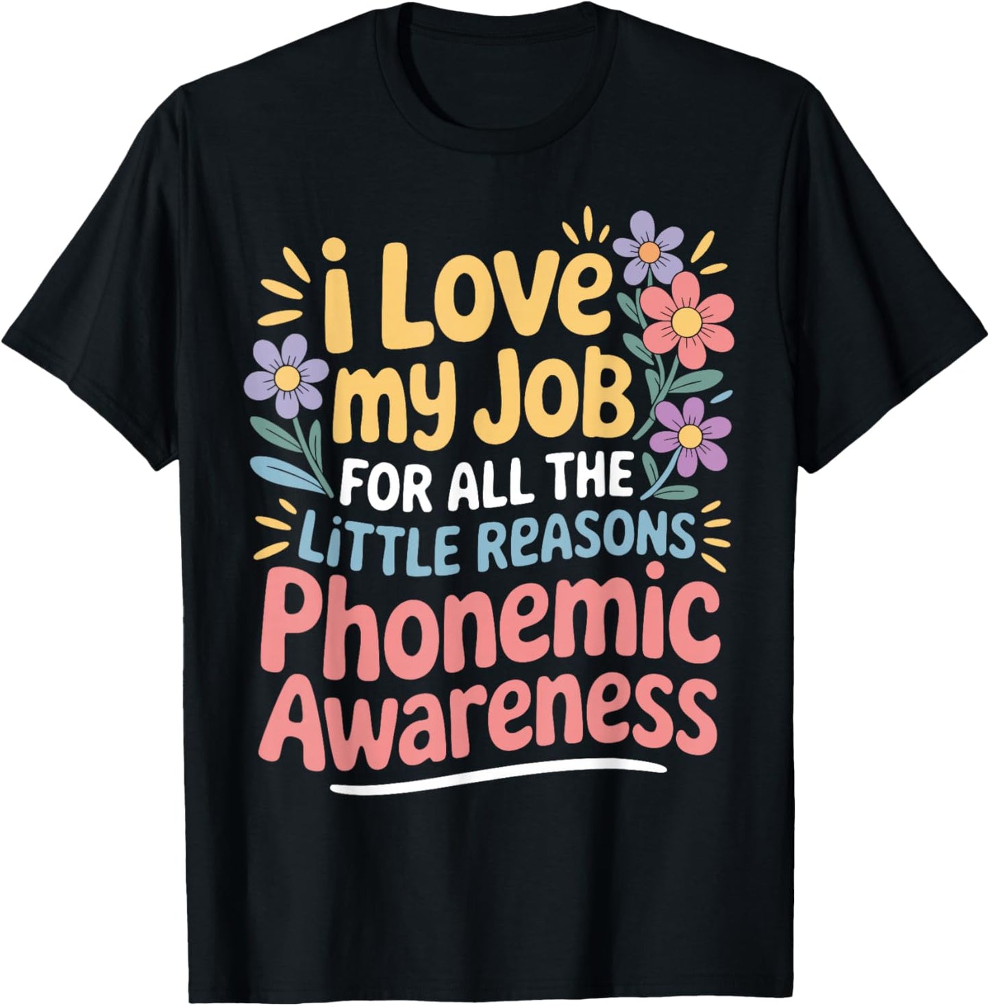 Teach Reading Phonological Educator Phonemic T-Shirt - T-Shirt | Black