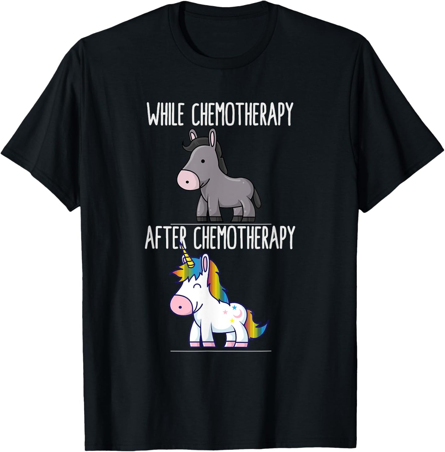Battle Cancer Survivor Chemotherapy Unicorn Chemo Warrior T-Shirt - T-Shirt | Black