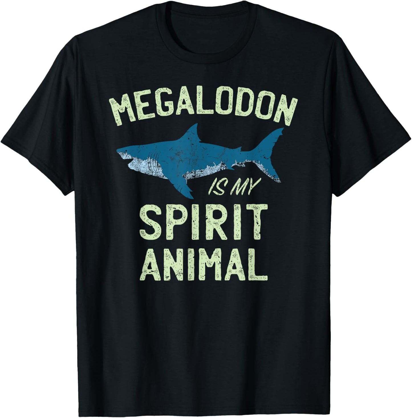 Megalodon Meg T Shirt for Shark Lovers & Kids | Gift T-Shirt - T-Shirt | Black