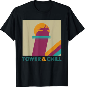 Retro Tower & CHILL - Gamer Titan Hunter Warlock T-Shirt - T-Shirt | Black
