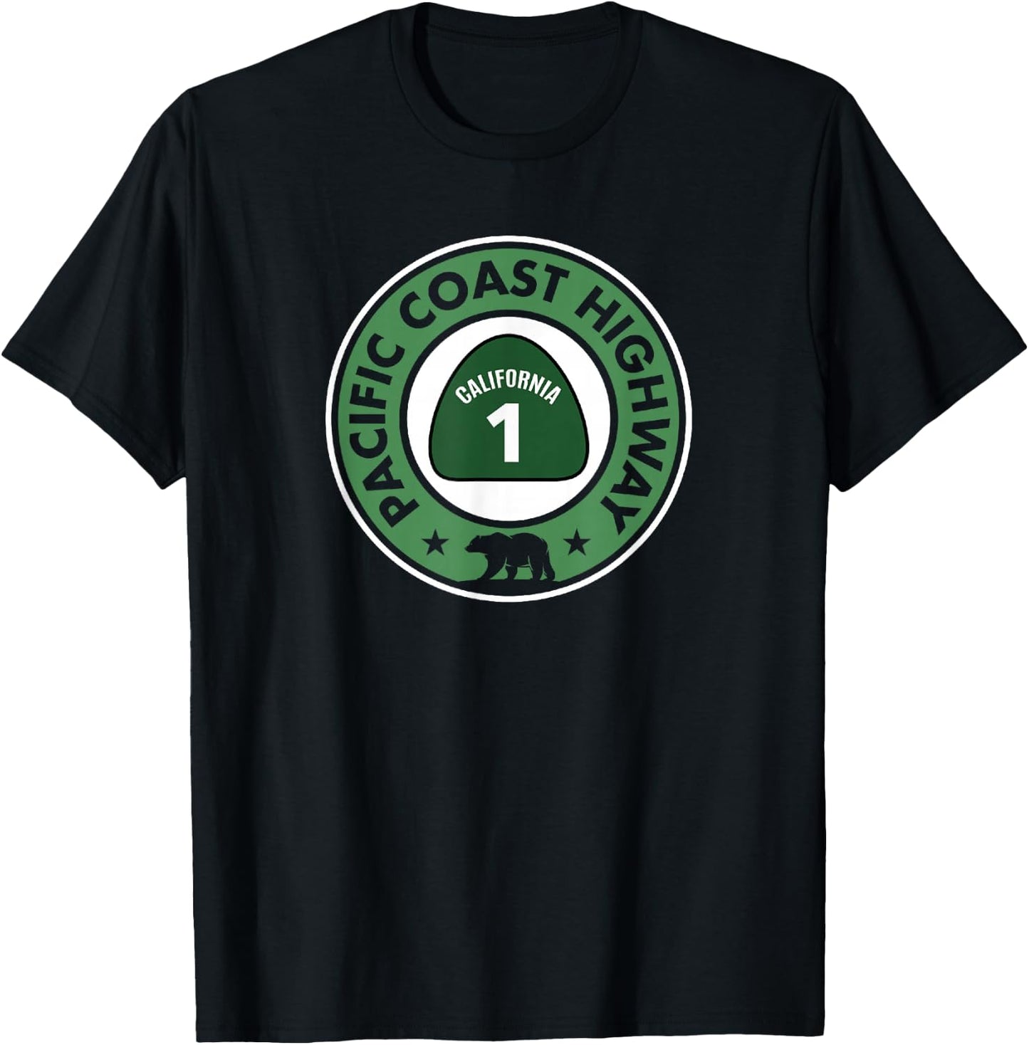PCH Shirt California 1 Pacific Coast Highway Souvenir Gift T-Shirt - T-Shirt | Black
