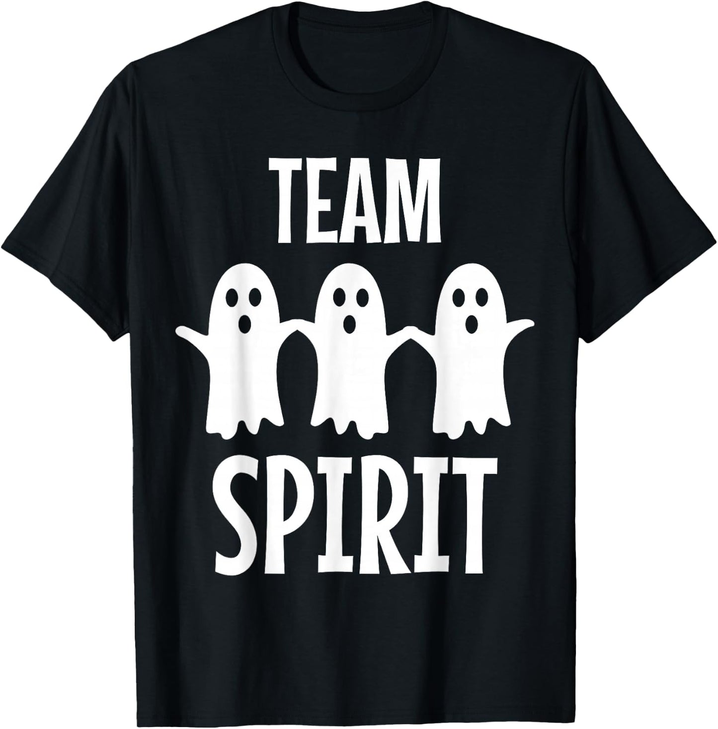 Funny Ghost Pun - Team Spirit - Halloween Gifts T-Shirt - T-Shirt | Black
