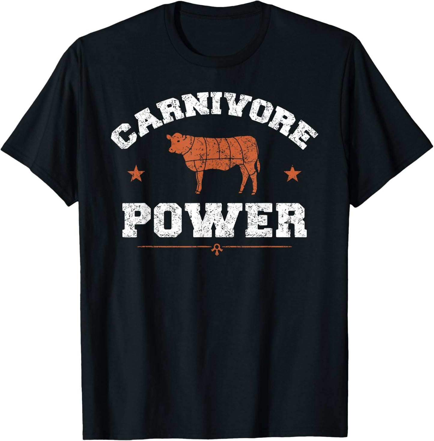 Carnivore | Funny Cow Meat Cuts BBQ Beef Lover T-Shirt - T-Shirt | Black