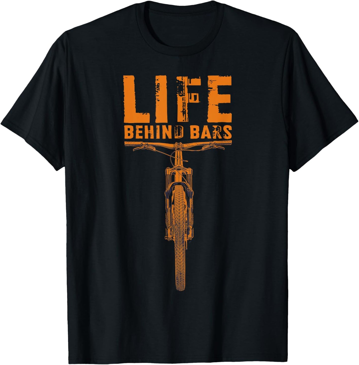 Mountain Bike : Life Behind Bars Funny Biking T-Shirt - T-Shirt | Black