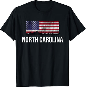 North Carolina USA Flag T-Shirt - T-Shirt | Black