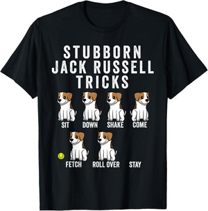 Stubborn Jack Russell Terrier Tricks Shirt Dog Gift T-Shirt - T-Shirt | Black