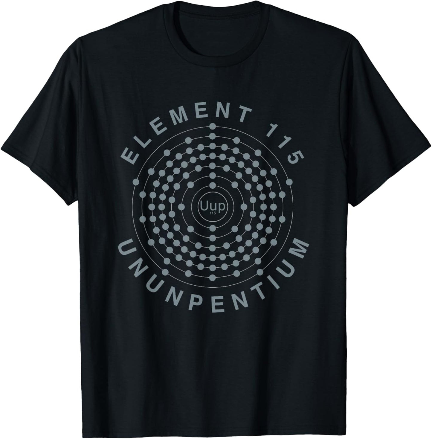 Element 115 Ununpentium Electron Shell Area 51 Alien UFO T-Shirt - T-Shirt | Black