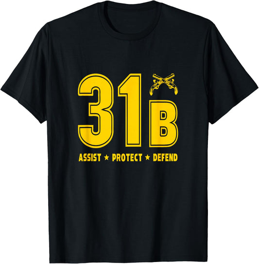 31 Bravo Military Police Army T-Shirt - T-Shirt | Black
