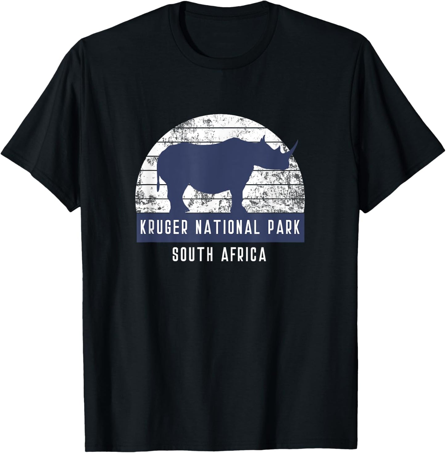 Men's Rhino South African Safari National Park T Shirt T-Shirt - T-Shirt | Black