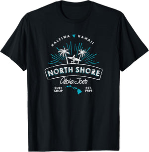 Hawaii North Shore Haleiwa Surf Shop T-Shirt - T-Shirt | Black
