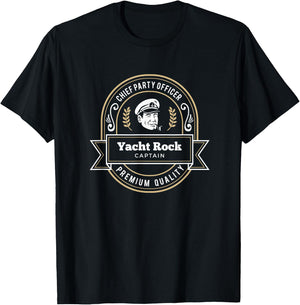 Yacht Rock Captain - Party Boat Drinking T-Shirt - T-Shirt | Black