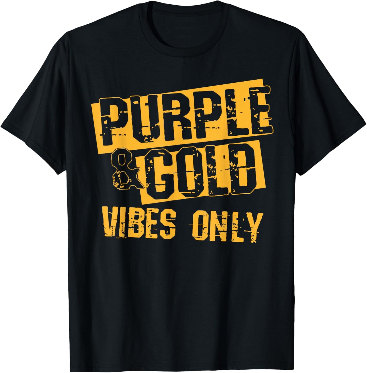 Purple & Gold Game Day Group Shirt for High School Football T-Shirt - T-Shirt | Black