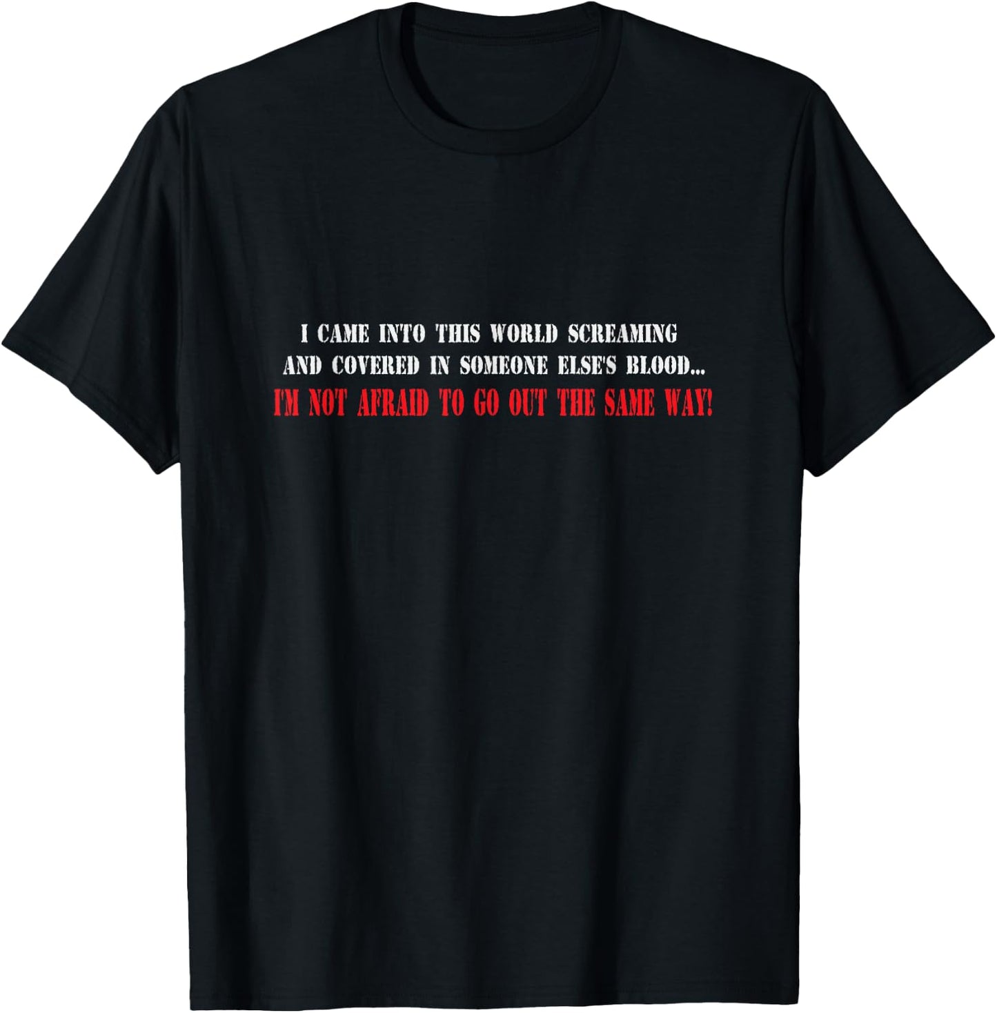 Military "Screaming, covered in Blood" | U.S.M.C. T-Shirt - T-Shirt | Black