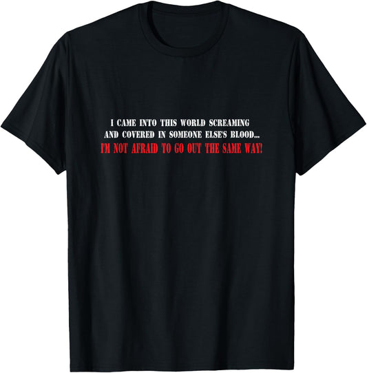 Military "Screaming, covered in Blood" | U.S.M.C. T-Shirt - T-Shirt | Black