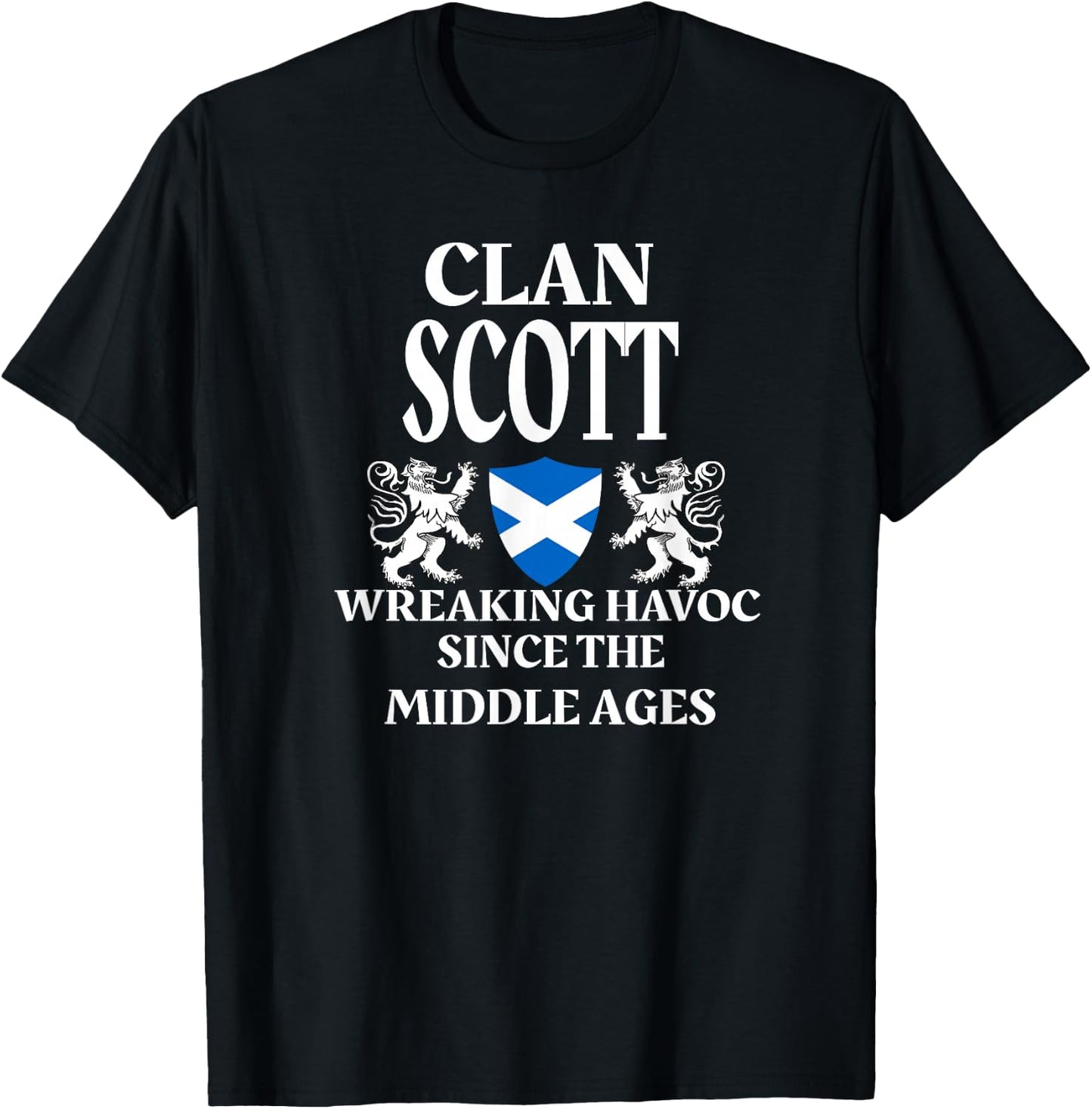 Scott Scottish Family Clan Scotland Name T-Shirt - T-Shirt | Black