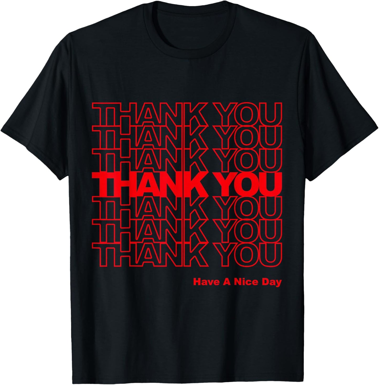 Thank You Bag T-Shirt - T-Shirt | Black
