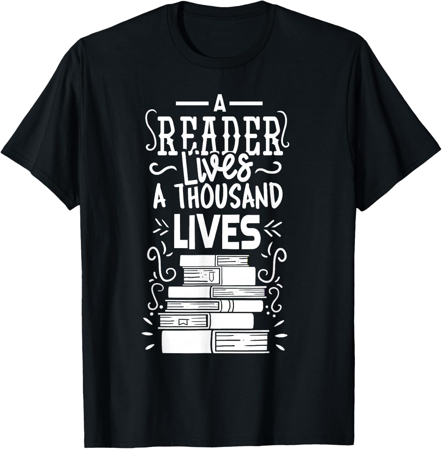 Reader T Shirt Reading Books Bookworm Gift T-Shirt - T-Shirt | Black