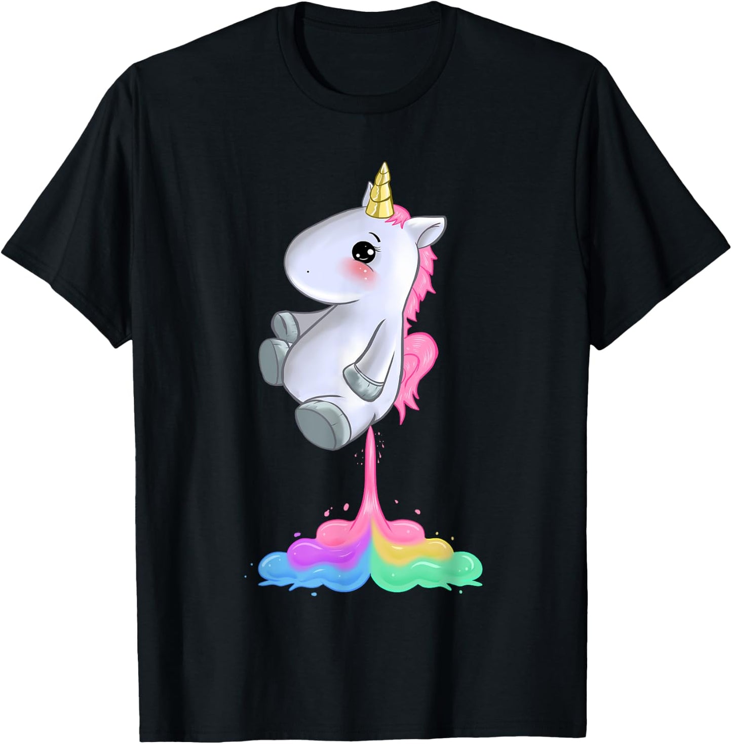 Unicorn Fart Funny Unicorn Shirt Women Girls Unicorn Gift T-Shirt - T-Shirt | Black