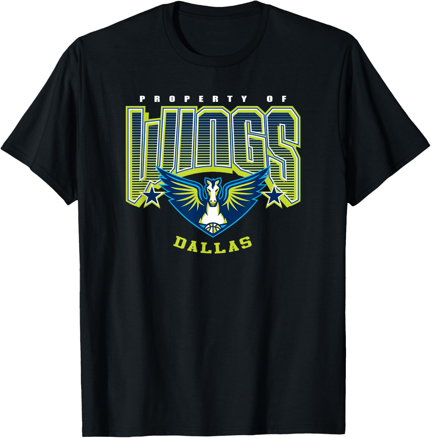 WNBA Dallas Wings Nothing but Net T-Shirt - T-Shirt | Black