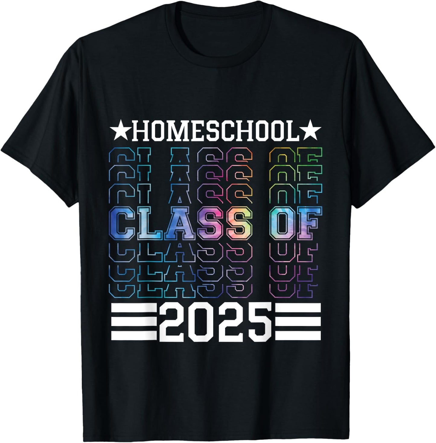 Homeschool Class Of 2025 Senior Graduation T-Shirt - T-Shirt | Black