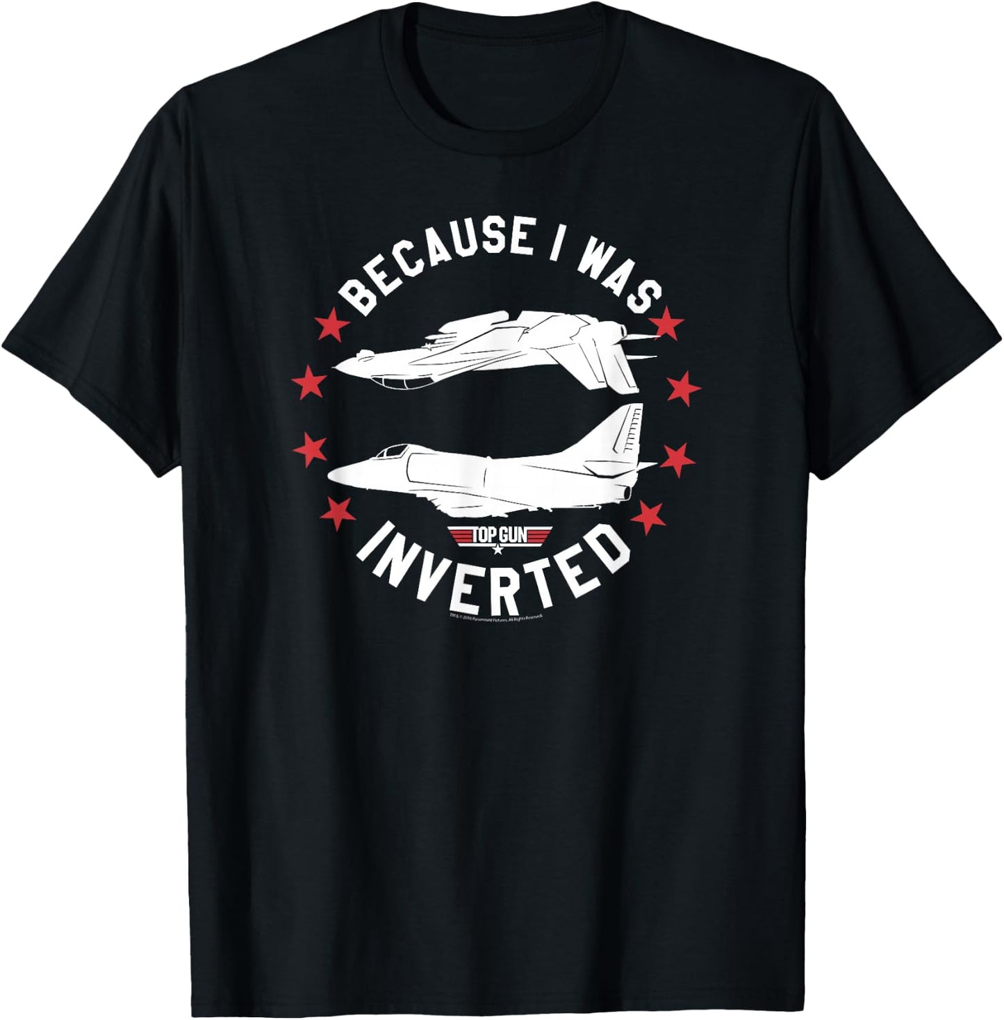 Top Gun Inverted Fighter Pilot Action Movie T-Shirt - T-Shirt | Black