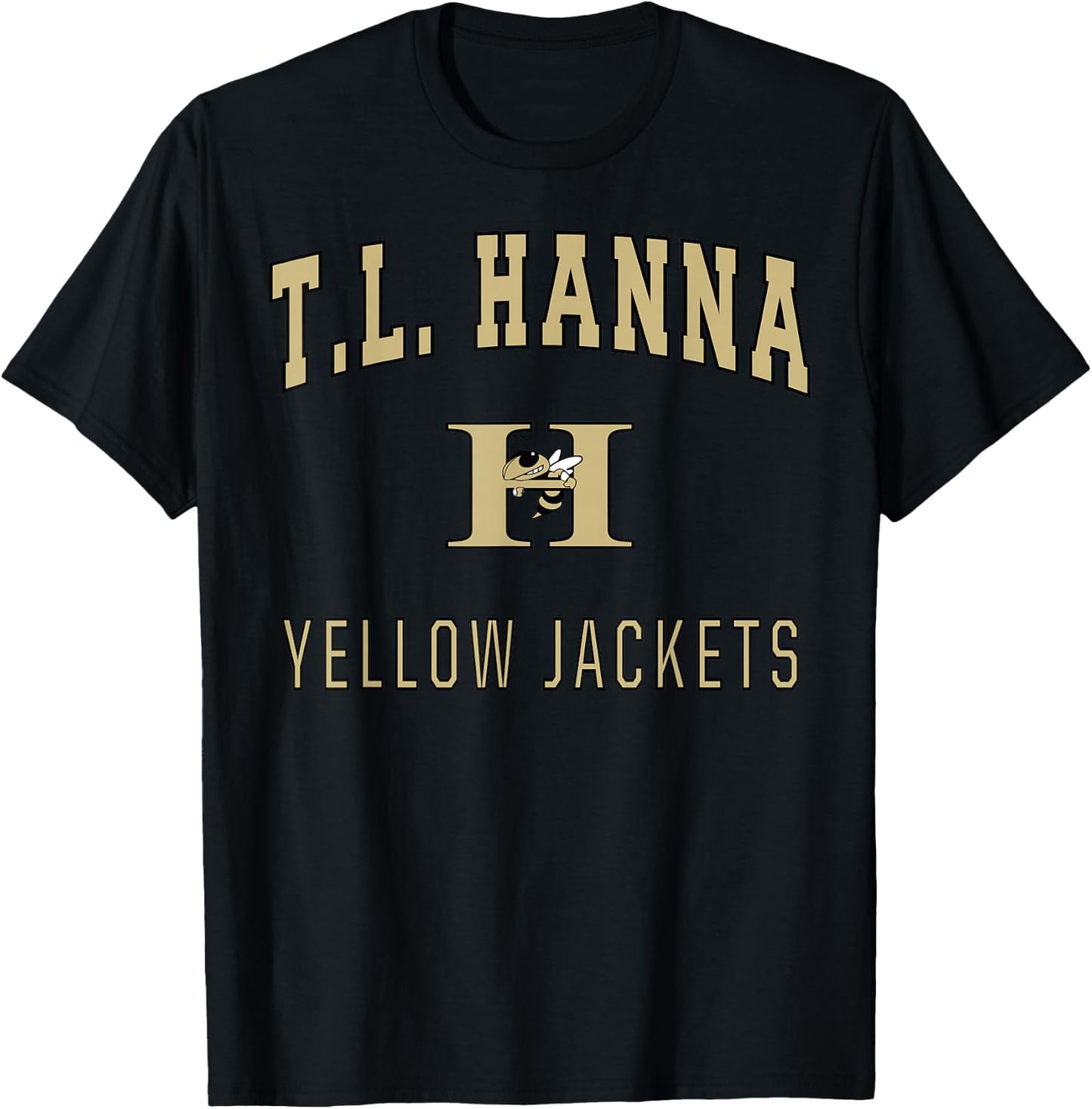T.L. Hanna High School Yellow Jackets T-Shirt - T-Shirt | Black