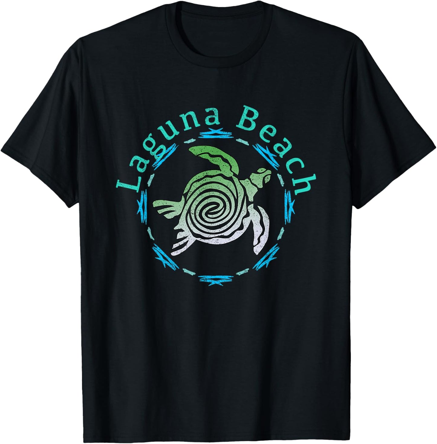 Laguna Beach Vintage Tribal Turtle T-Shirt - T-Shirt | Black