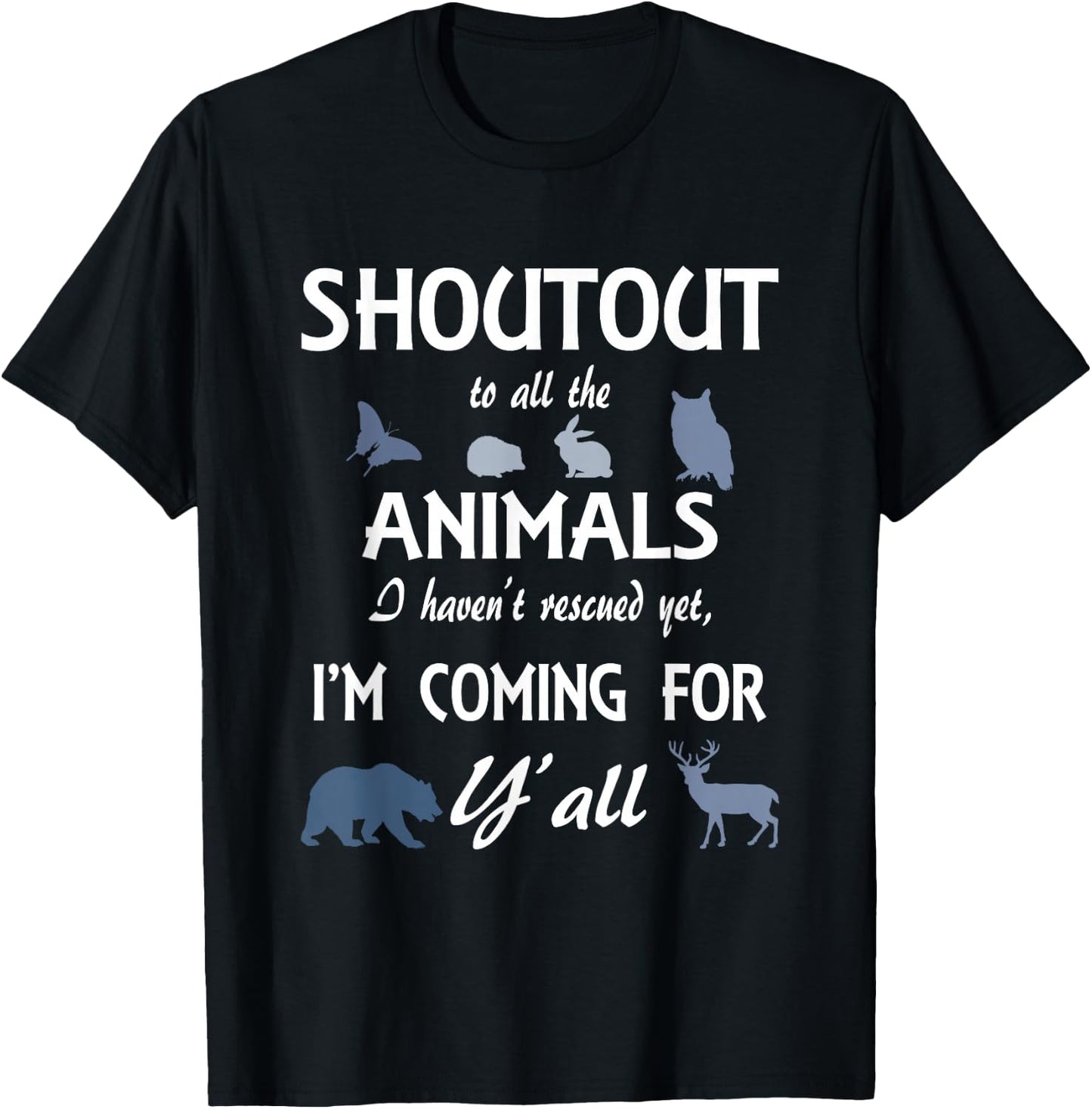 Wildlife Rescue Funny Animal Lover gift Protect Wild Animals T-Shirt - T-Shirt | Black
