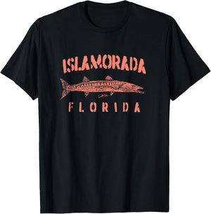 JCombs: Islamorada, FL, Great Barracuda (Distressed) T-Shirt - T-Shirt | Black