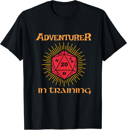 Kids Tabletop Gaming Adventure In Training T-Shirt - T-Shirt | Black