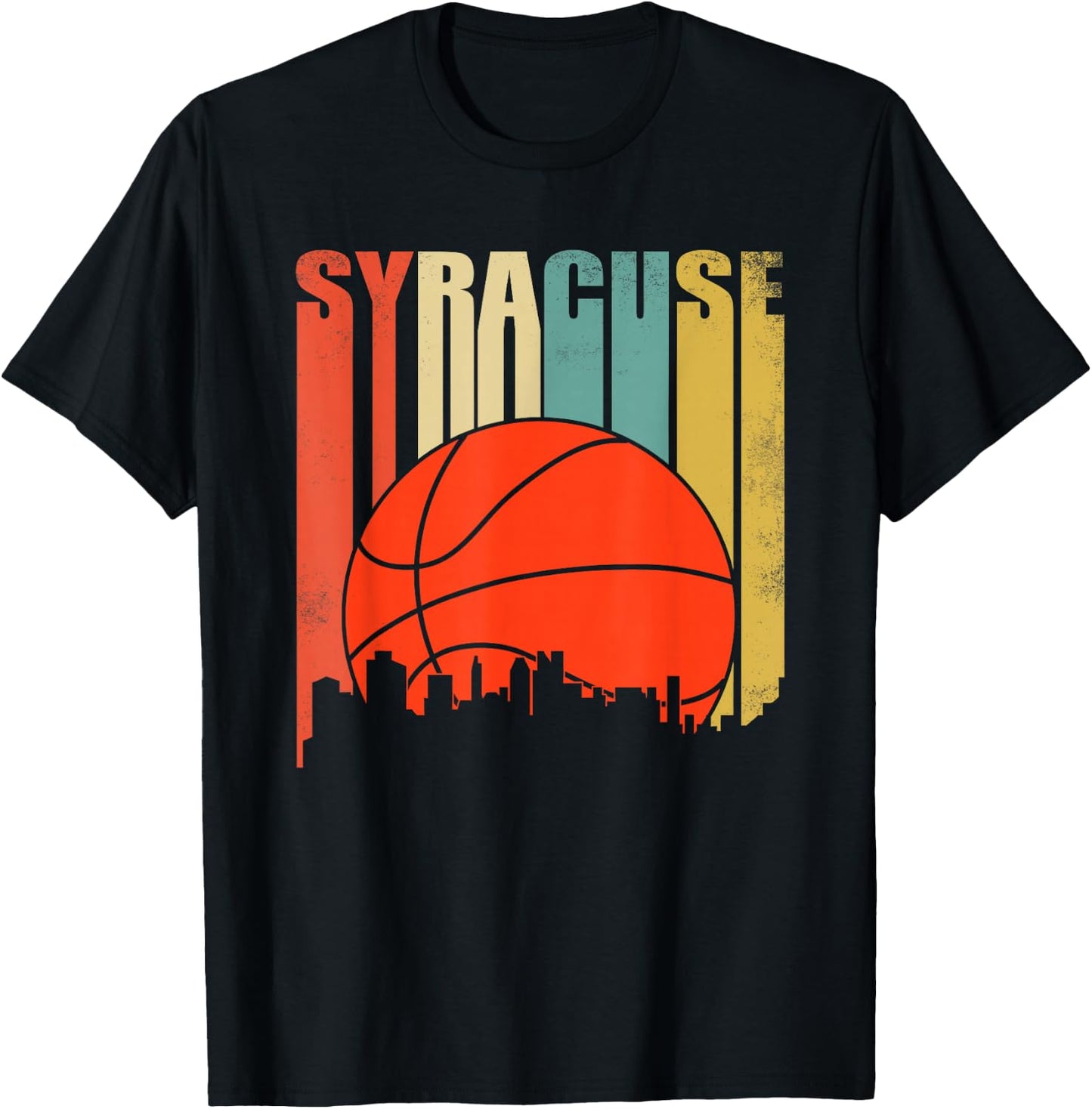 Vintage Syracuse Basketball Shirt New York T-Shirt - T-Shirt | Black