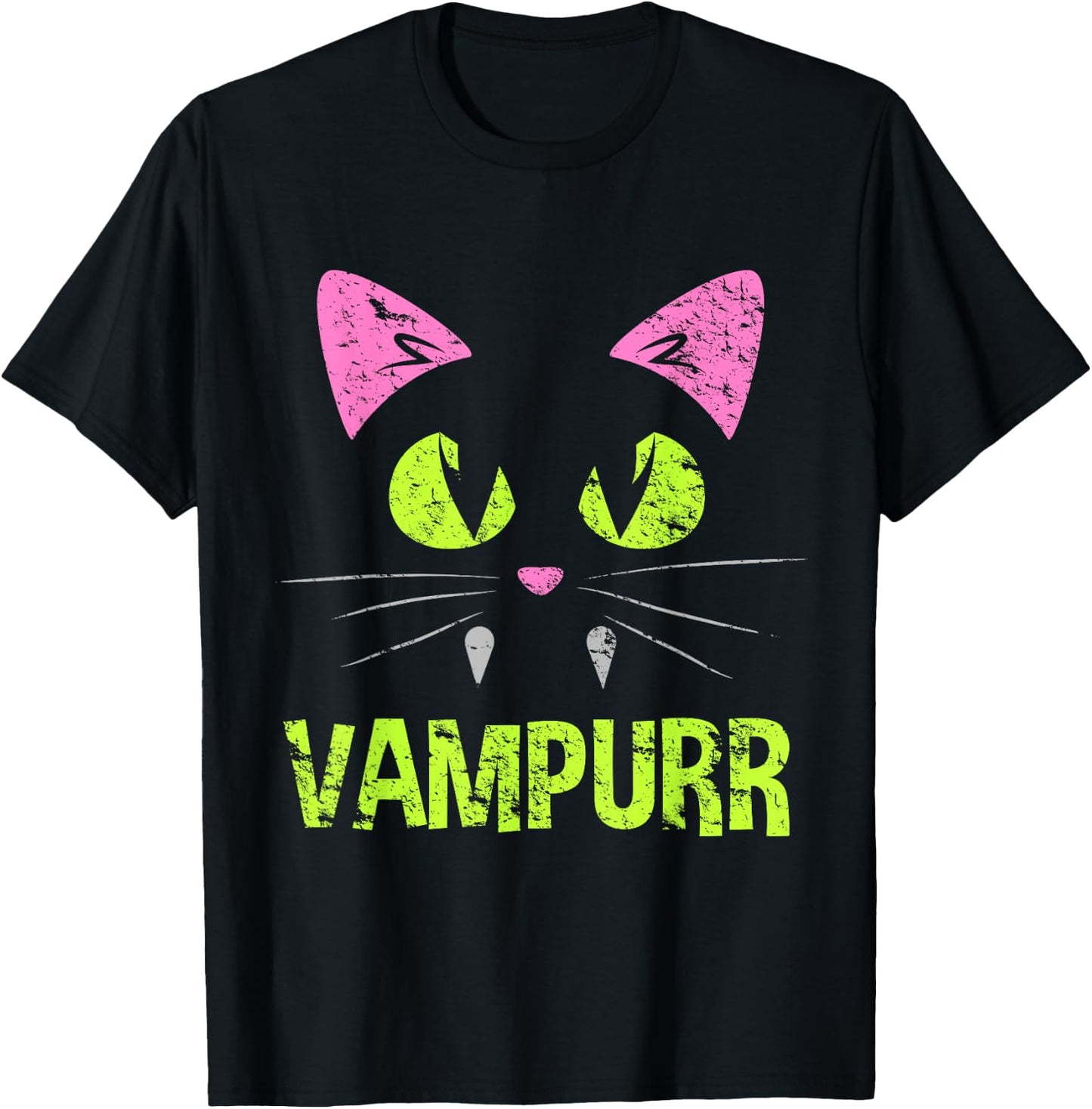 Vampire Cat Vampire Halloween Costume Men Women Kids T-Shirt - T-Shirt | Black